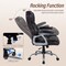 Leather Executive Computer Chair with Ergonomic Support and Padding